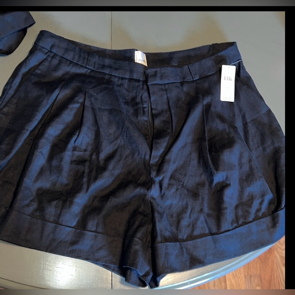 Navy size 16 Anthropologie Maeve linen viscose shorts